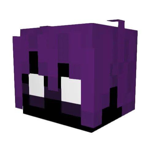 AsocialArtist Minecraft avatar head, 3D render