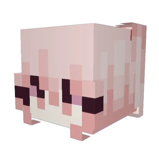 Asohui Minecraft avatar head, 3D render