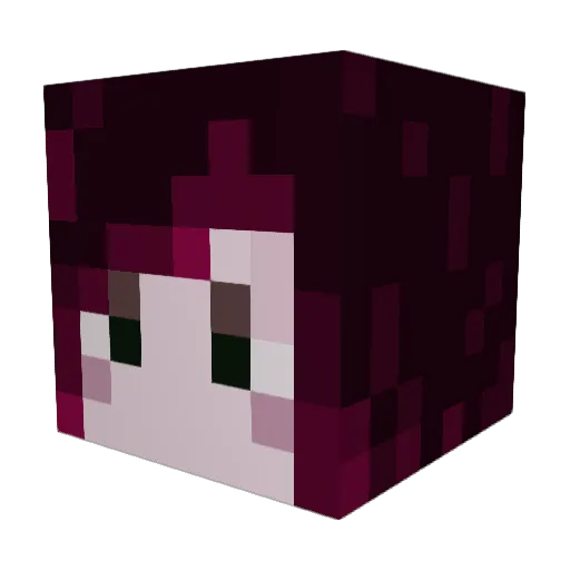 Asophism Minecraft avatar head, 3D render