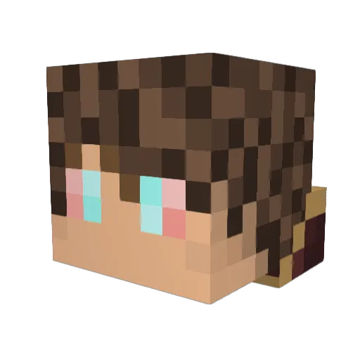 Asorah Minecraft avatar head, 3D render