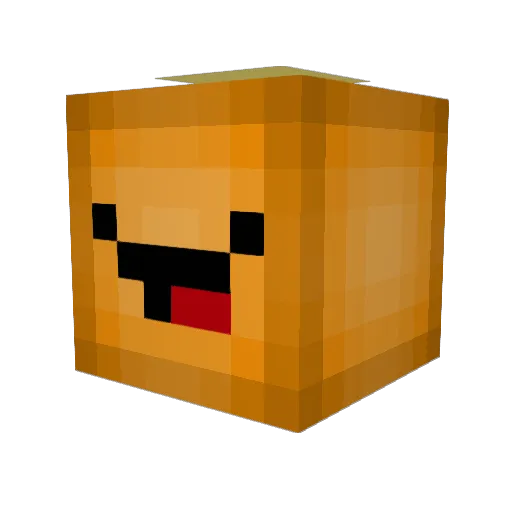 Asorous Minecraft avatar head, 3D render