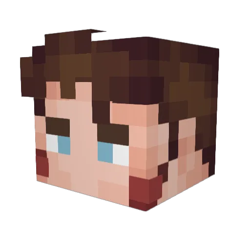 Asosinchik Minecraft avatar head, 3D render