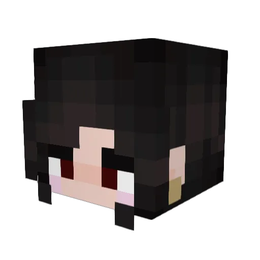 Asouaa Minecraft avatar head, 3D render