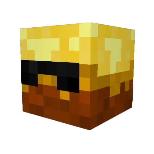 Asp3xts Minecraft avatar head, 3D render