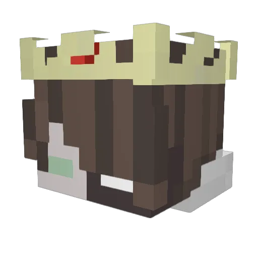 Aspe4n Minecraft avatar head, 3D render