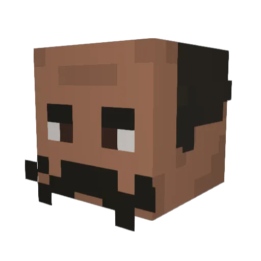 Aspectrium Minecraft avatar head, 3D render