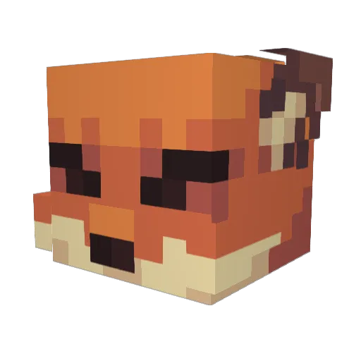 Aspeln Minecraft avatar head, 3D render