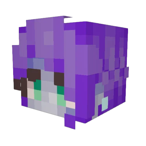 AspenWolf Minecraft avatar head, 3D render