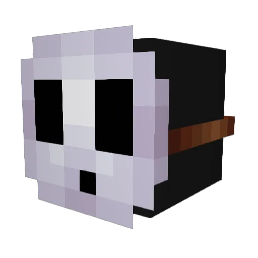 Asperal Minecraft avatar head, 3D render