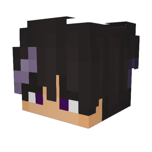 Asperr Minecraft avatar head, 3D render