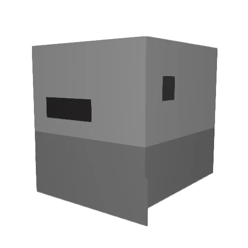 Asphalt Minecraft avatar head, 3D render