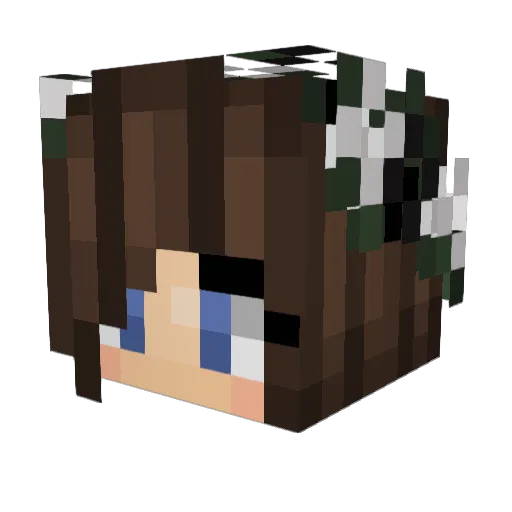 Asphasia Minecraft avatar head, 3D render
