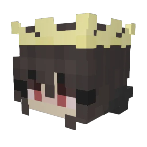 AsphoXiel Minecraft avatar head, 3D render