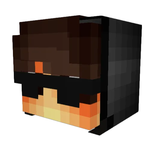 AspiringToLight Minecraft avatar head, 3D render