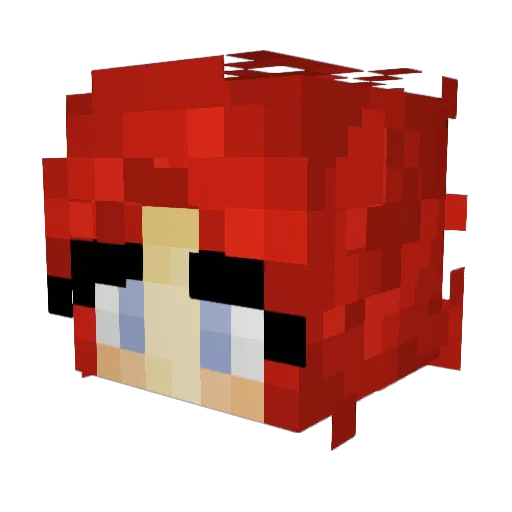 AspiringWaifu Minecraft avatar head, 3D render