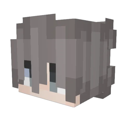 Aspova Minecraft avatar head, 3D render