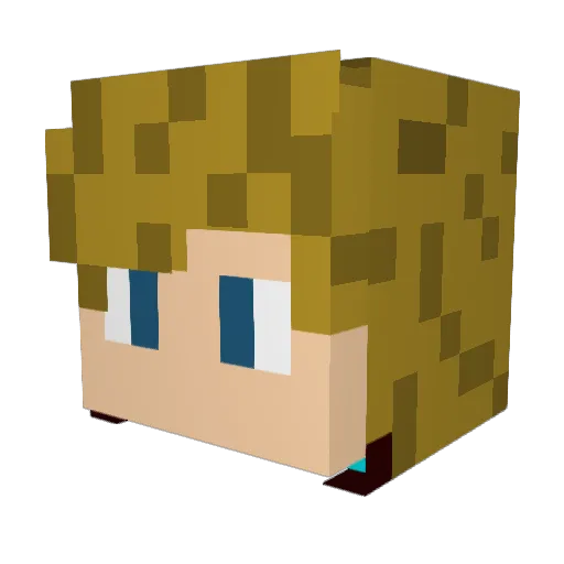 Aspreim Minecraft avatar head, 3D render