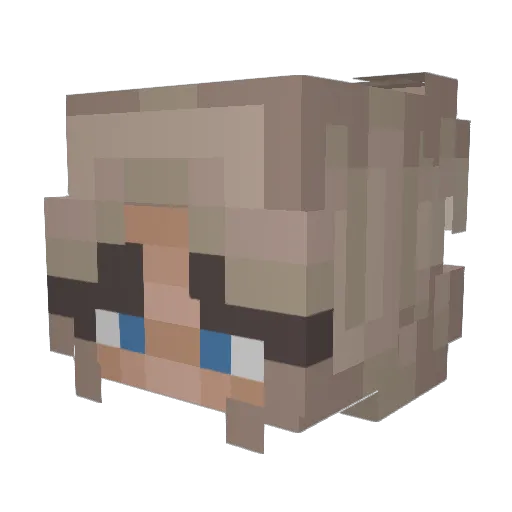 Asprezs Minecraft avatar head, 3D render