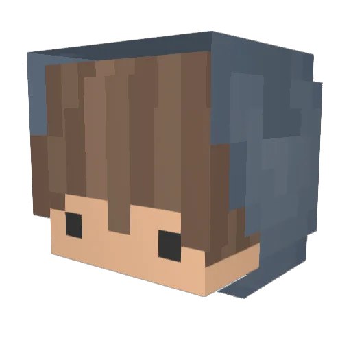 Aspros Minecraft avatar head, 3D render