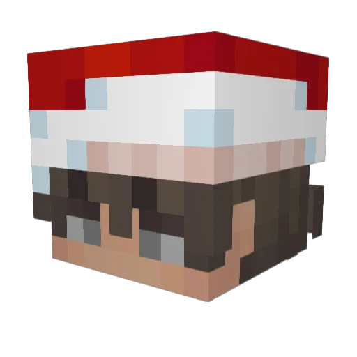 Aspxect Minecraft avatar head, 3D render