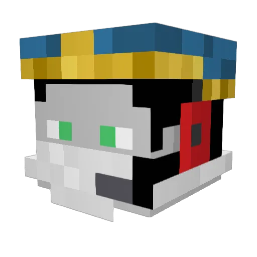 Aspys_rc Minecraft avatar head, 3D render