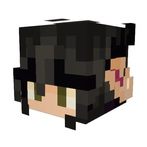 Aspystor Minecraft avatar head, 3D render