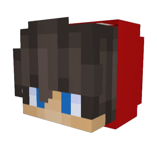 Asqelle Minecraft avatar head, 3D render