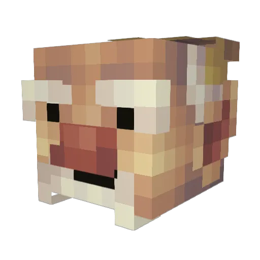 Asqic Minecraft avatar head, 3D render