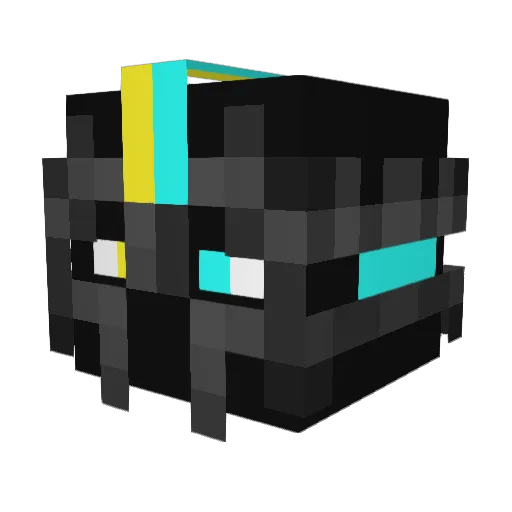 Asquider Minecraft avatar head, 3D render