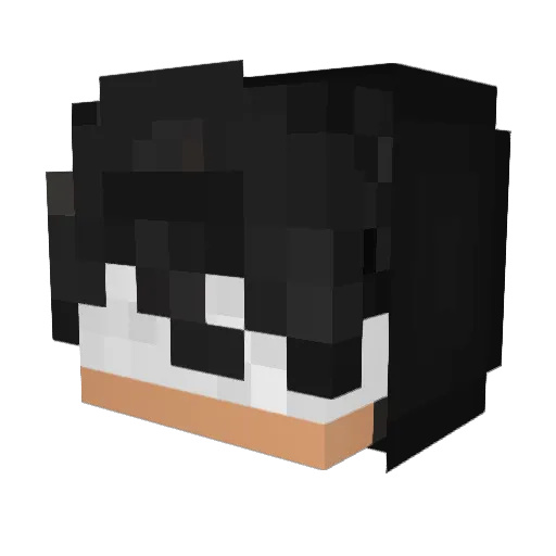 Asra_XD Minecraft avatar head, 3D render