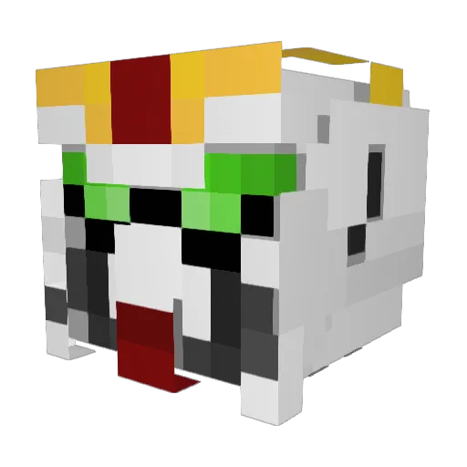 Asradal Minecraft avatar head, 3D render