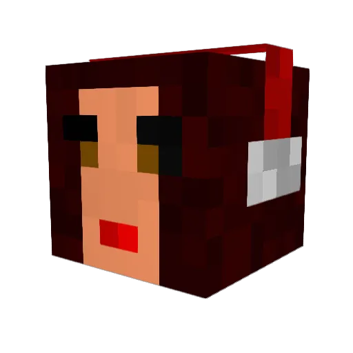 Asrae Minecraft avatar head, 3D render