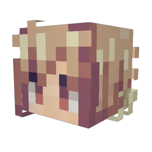 Asraeh Minecraft avatar head, 3D render