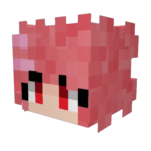 Asrafel Minecraft avatar head, 3D render