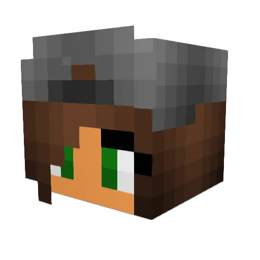 AsraiaLockhart Minecraft avatar head, 3D render