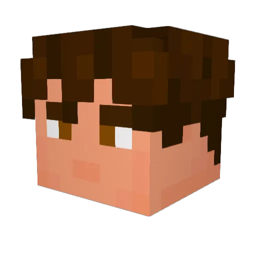 Asren Minecraft avatar head, 3D render