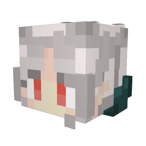 Asrial5584 Minecraft avatar head, 3D render