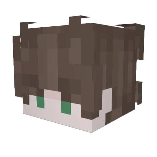 AsrielDremoor Minecraft avatar head, 3D render