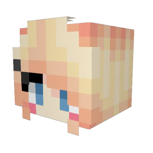 AsrielLaGoat Minecraft avatar head, 3D render