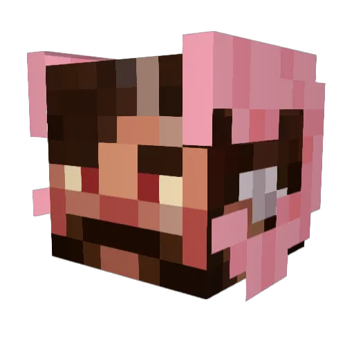 AsrielXD Minecraft avatar head, 3D render