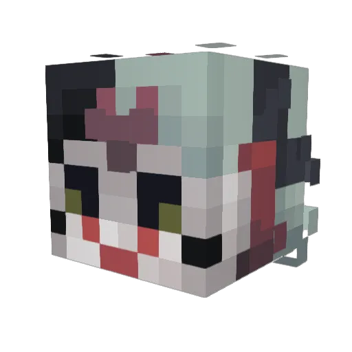 Asriel_Dragon Minecraft avatar head, 3D render