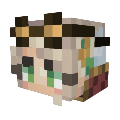 Asriel_Is_Bored Minecraft avatar head, 3D render