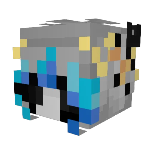 AsrinMacaw Minecraft avatar head, 3D render