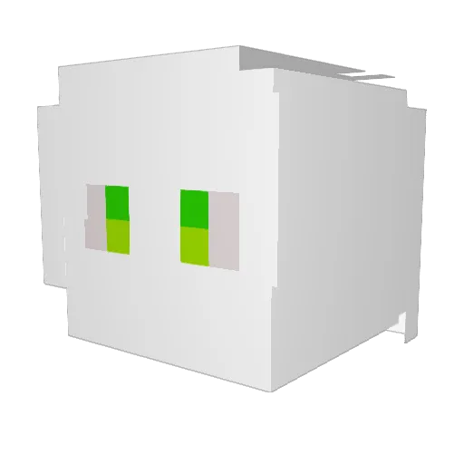 Asriril Minecraft avatar head, 3D render