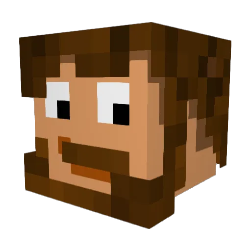 Asrus Minecraft avatar head, 3D render