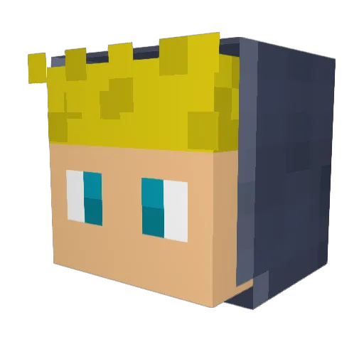 AssAlHD Minecraft avatar head, 3D render