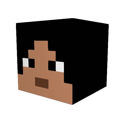AssMaster5 Minecraft avatar head, 3D render