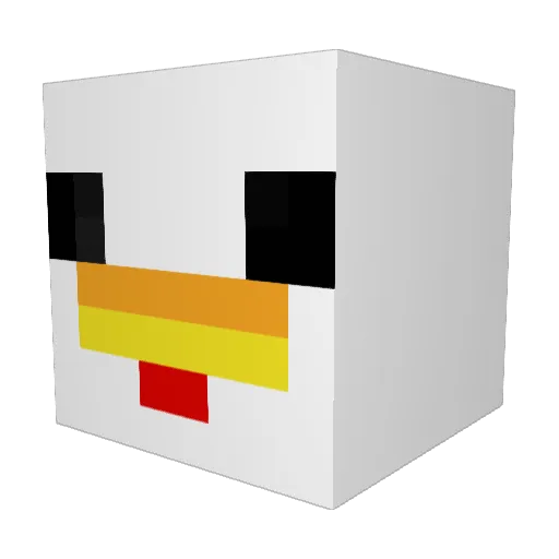 AssNuggett Minecraft avatar head, 3D render