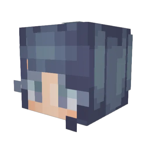 AssPlug Minecraft avatar head, 3D render