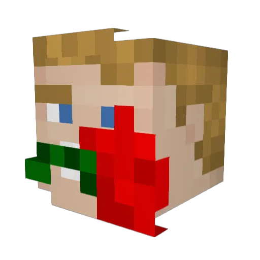 AssTechMC Minecraft avatar head, 3D render